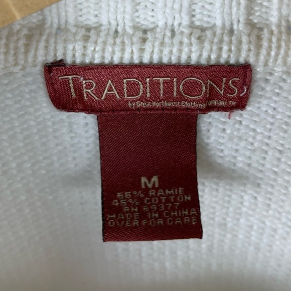 Traditions Medium Ramie Cotton Embroidered Winter Snow Skiing Ice Skate Jacket - Picture 6 of 8